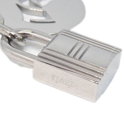 Hermes Amulet Bull Lock Key Holder Silver Small Good