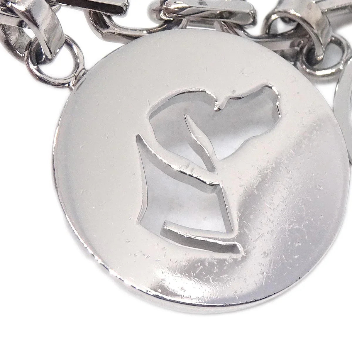Hermes Amulet Bull Lock Key Holder Silver Small Good