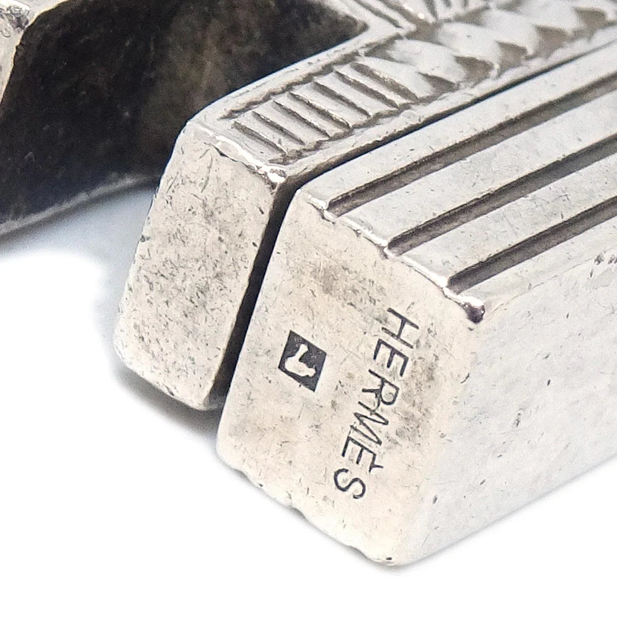 Hermes Touareg H Cadena Sterling Silver Small Good