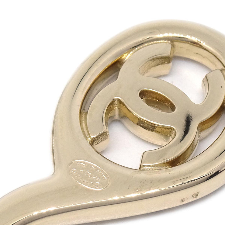 Chanel Scissors Brooch Pin Gold Rhinestone 02P