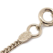 Chanel Silver Pink CC Pendant Necklace 04A