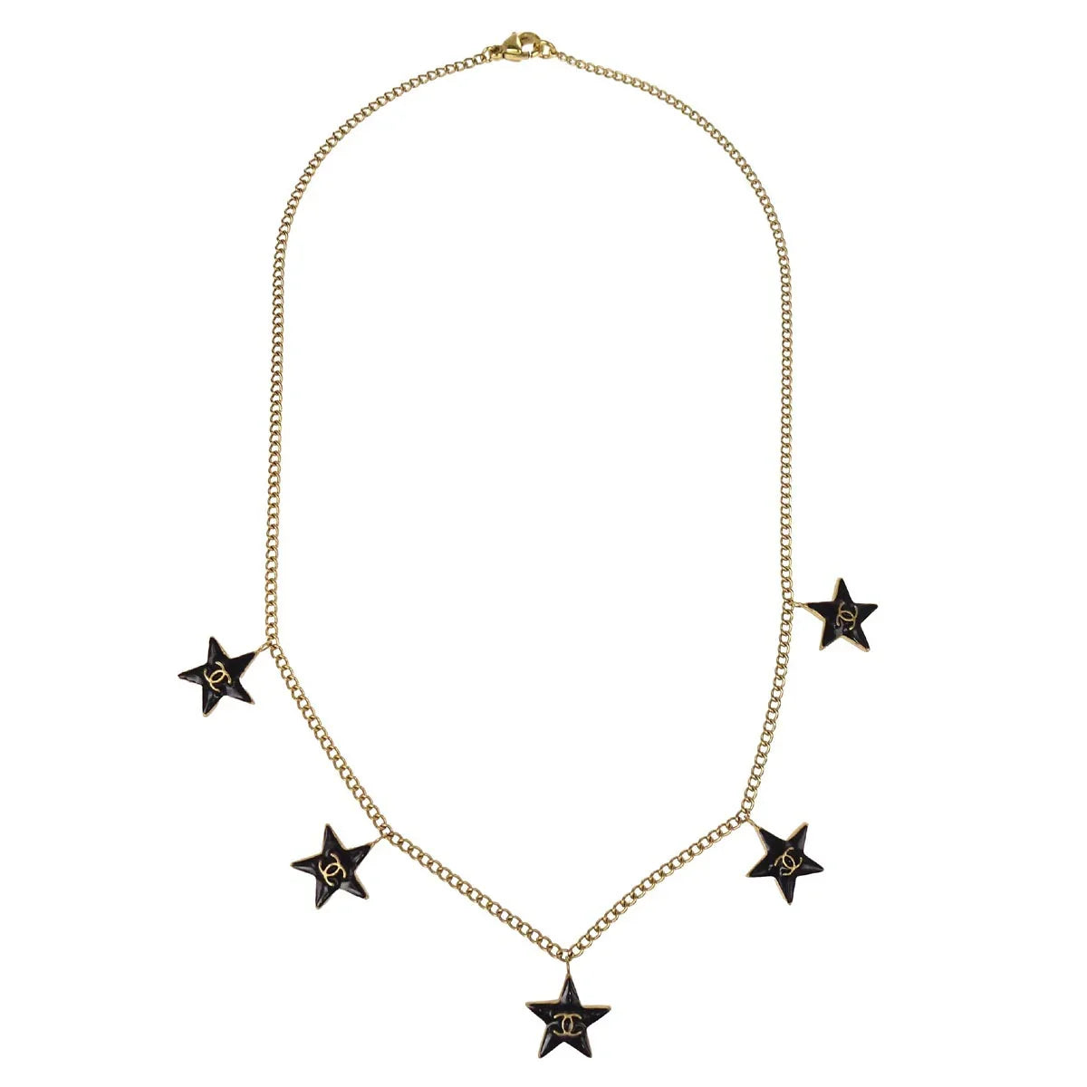 Chanel Gold Star Pendant Necklace 03A