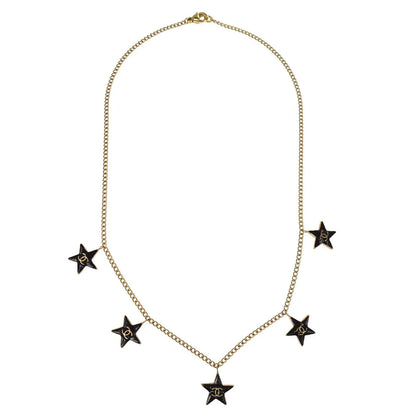Chanel Gold Star Pendant Necklace 03A