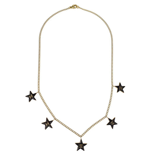Chanel Gold Star Pendant Necklace 03A