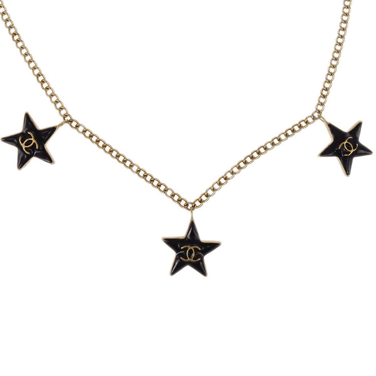 Chanel Gold Star Pendant Necklace 03A