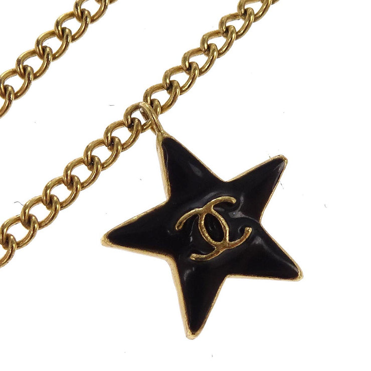 Chanel Gold Star Pendant Necklace 03A