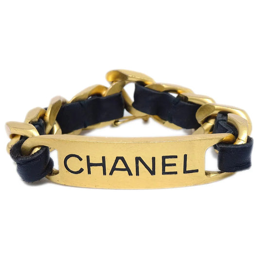 Chanel Bracelet Gold Black 95A
