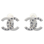 Chanel CC Earrings Clip-On Silver 98P