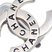 Chanel CC Earrings Clip-On Silver 98P
