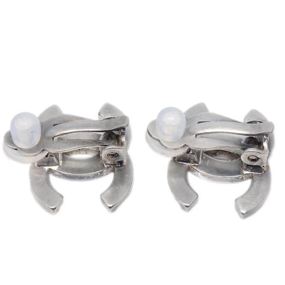 Chanel CC Earrings Clip-On Silver 98P