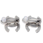 Chanel CC Earrings Clip-On Silver 98P