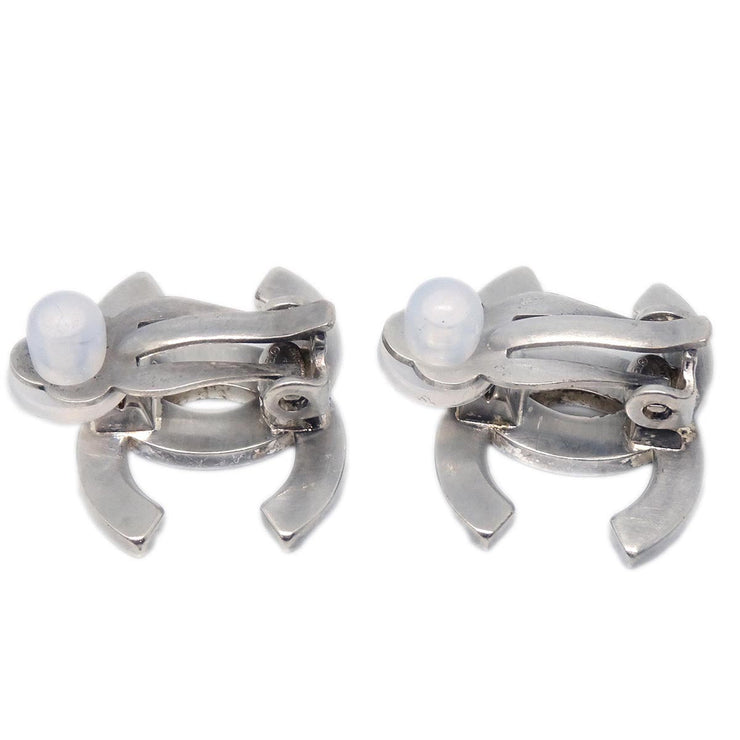 Chanel CC Earrings Clip-On Silver 98P