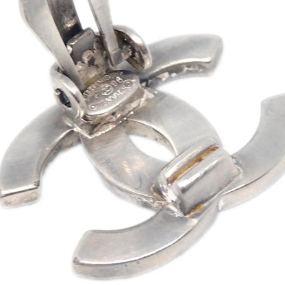 Chanel CC Earrings Clip-On Silver 98P