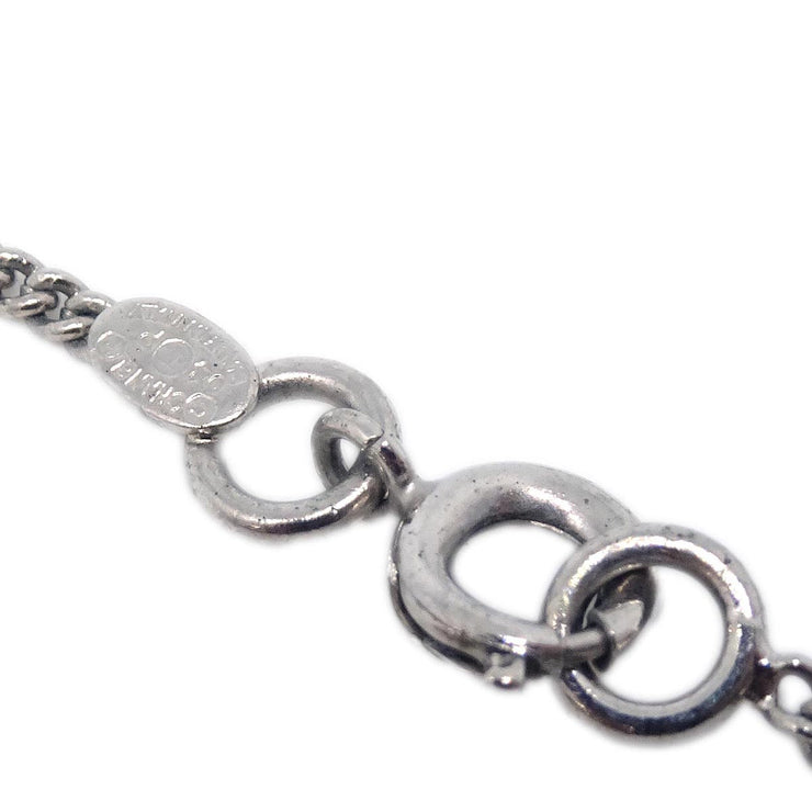 Chanel Heart Silver Chain Necklace 04P