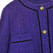 Chanel 1993 Setup Suit Jacket Skirt Purple #38