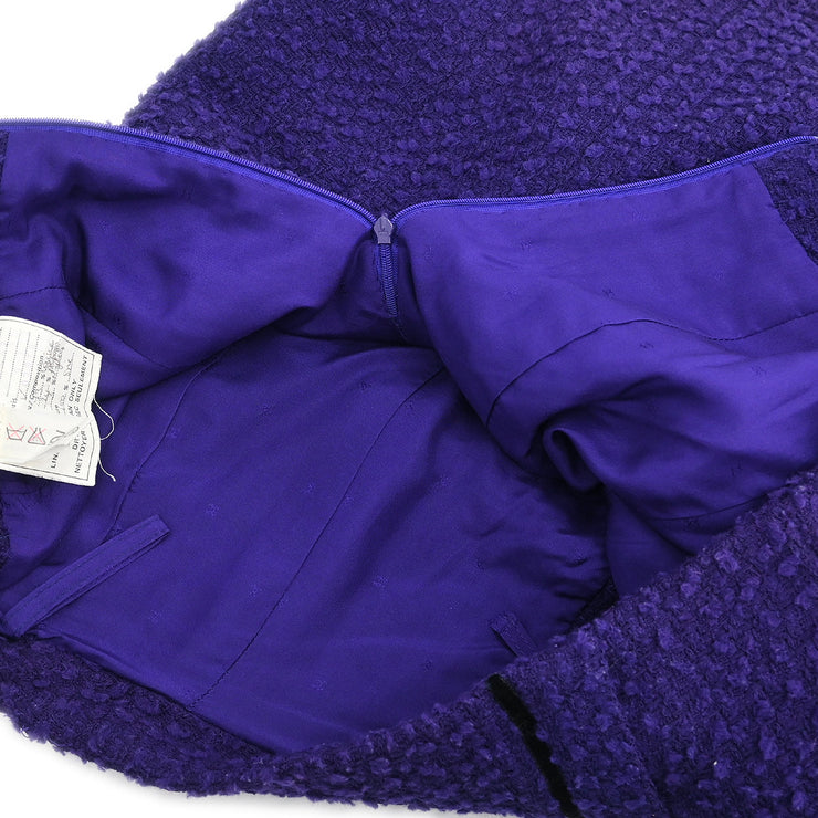 Chanel 1993 Setup Suit Jacket Skirt Purple #38