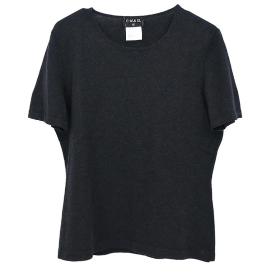 Chanel 1999 Short Sleeve Top Black 99A #42