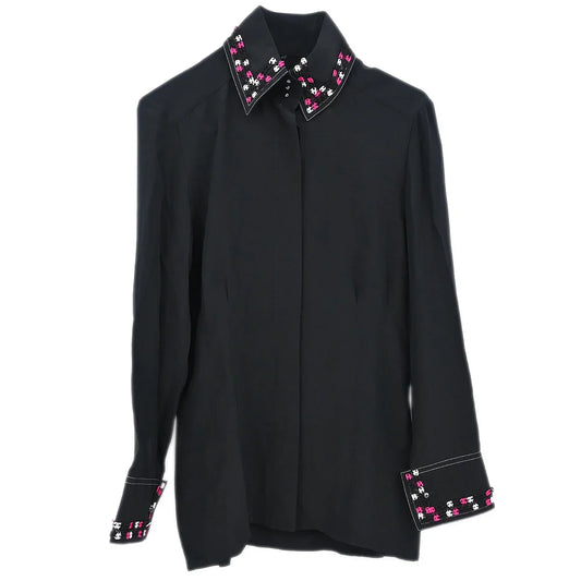 Chanel 2004 Blouse Shirt Black #36