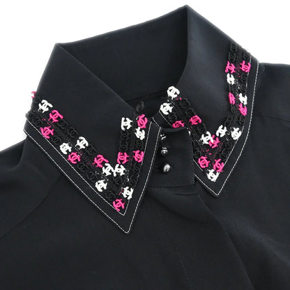 Chanel 2004 Blouse Shirt Black #36