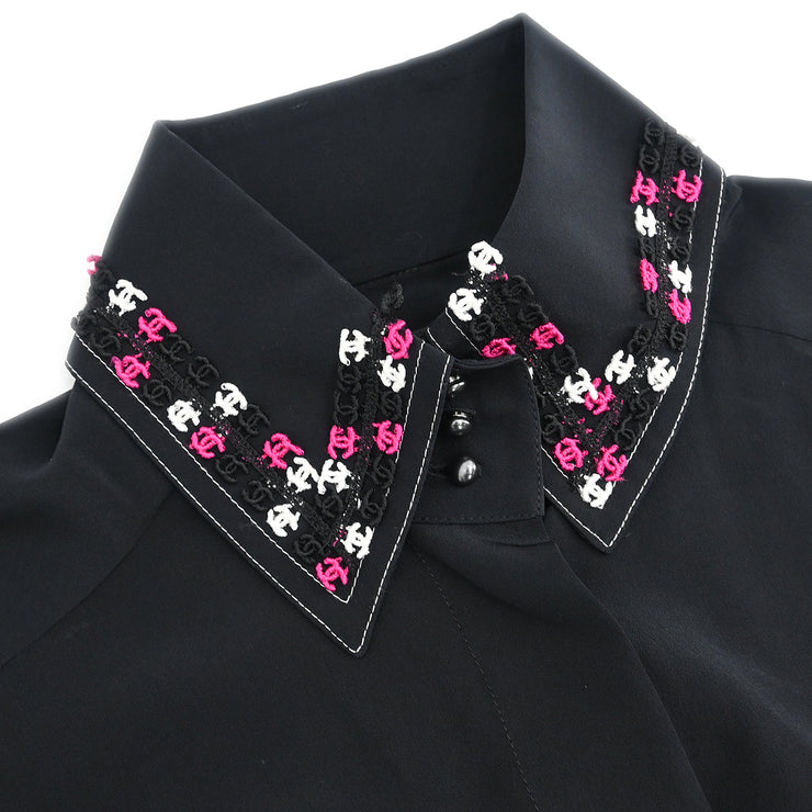 Chanel 2004 Blouse Shirt Black #36