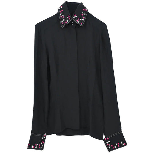 Chanel 2004 Blouse Shirt Black #36