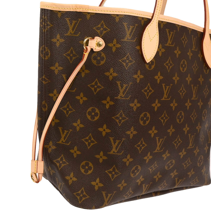 Louis Vuitton 2008 Monogram Neverfull MM Shoulder Tote Bag M40156