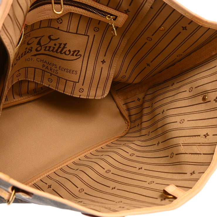 Louis Vuitton 2008 Monogram Neverfull MM Shoulder Tote Bag M40156