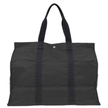 Hermes Gray Canvas Herline Tote TGM Handbag