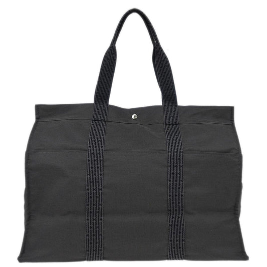 Hermes Gray Canvas Herline Tote TGM Handbag