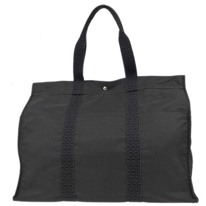 Hermes Gray Canvas Herline Tote TGM Handbag