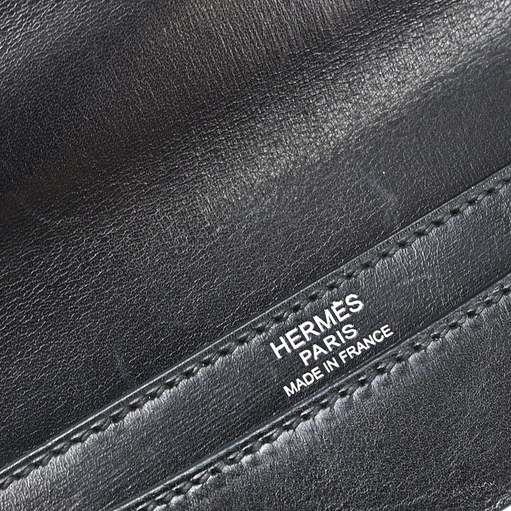 Hermes 2007 Black Box Calf Kelly Depeche 34 Business Handbag