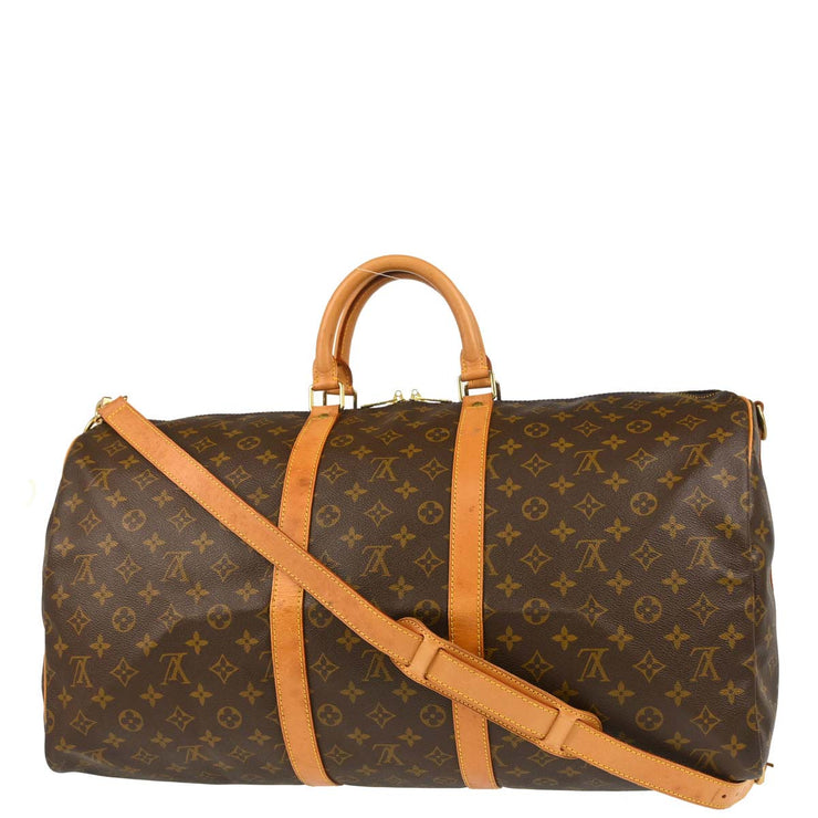 Louis Vuitton 1995 Monogram Keepall Bandouliere 55 Duffle Bag M41414