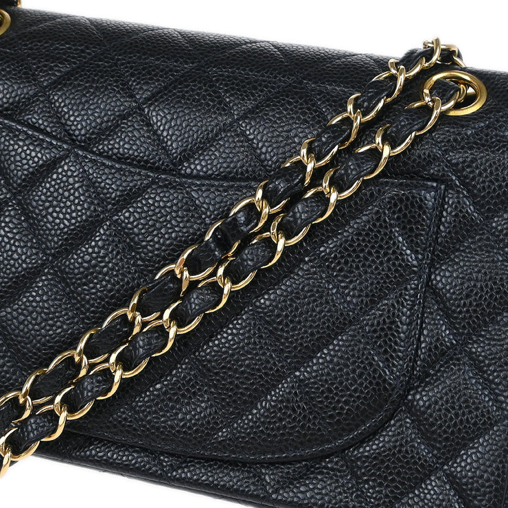 Chanel Black Caviar Small Classic Double Flap Shoulder Bag