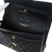 Chanel Black Caviar Small Classic Double Flap Shoulder Bag