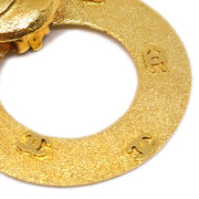 Chanel Dangle Hoop Earrings Clip-On Gold 29/2910