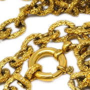 Chanel Chain Pendant Octagon Loupe Necklace Gold 93A