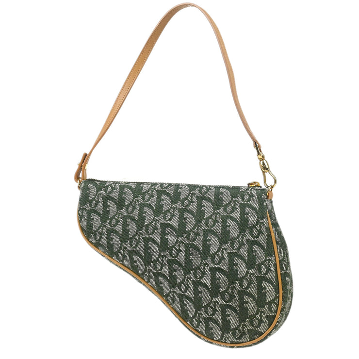Christian Dior 2001 Green Trotter Saddle Handbag