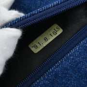 Chanel 1989-1991 Indigo Denim Small Classic Double Flap Shoulder Bag
