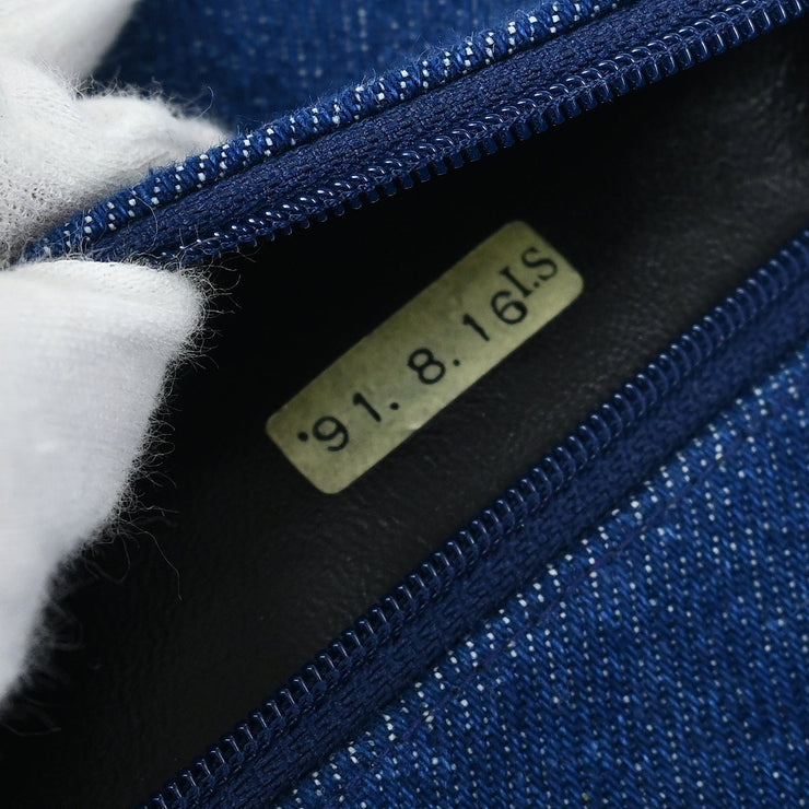 Chanel 1989-1991 Indigo Denim Small Classic Double Flap Shoulder Bag