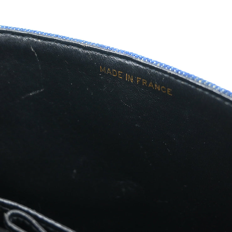 Chanel 1989-1991 Indigo Denim Small Classic Double Flap Shoulder Bag