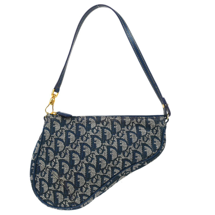 Christian Dior 2001 Navy Trotter Saddle Handbag