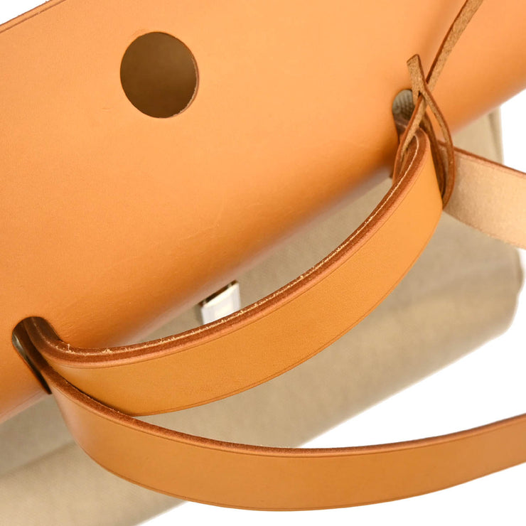 Hermes 2003 Natural Toile H Herbag MM 2 in 1 2way Shoulder Handbag