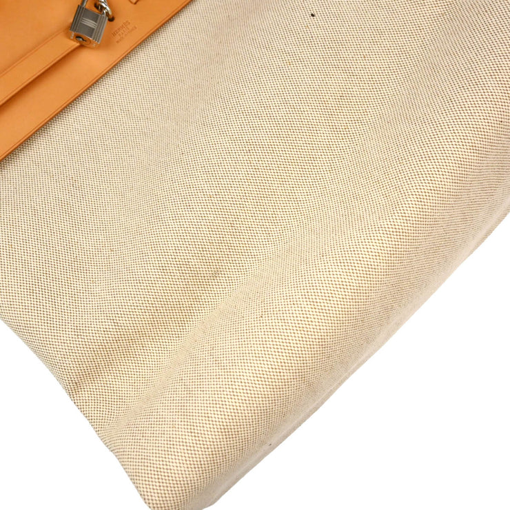 Hermes 2003 Natural Toile H Herbag MM 2 in 1 2way Shoulder Handbag