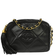 Chanel Black Lambskin Camera Bag Mini
