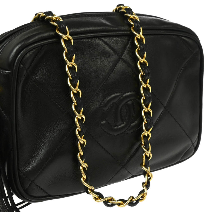 Chanel Black Lambskin Camera Bag Mini