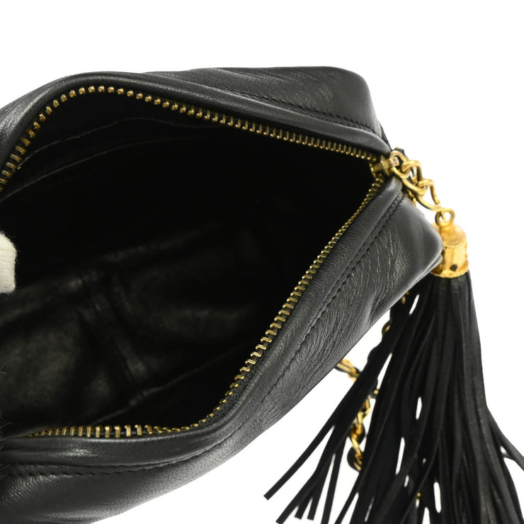 Chanel Black Lambskin Camera Bag Mini