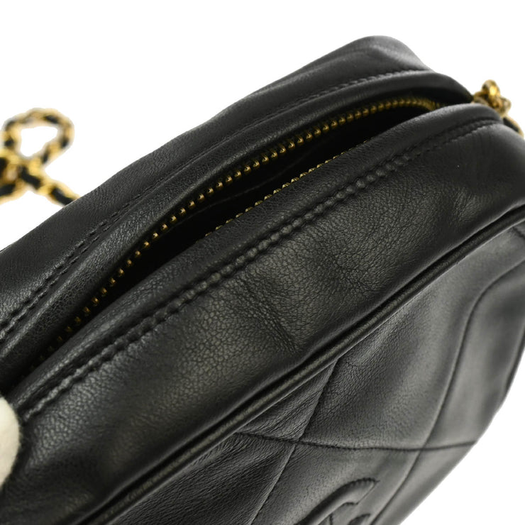Chanel Black Lambskin Camera Bag Mini