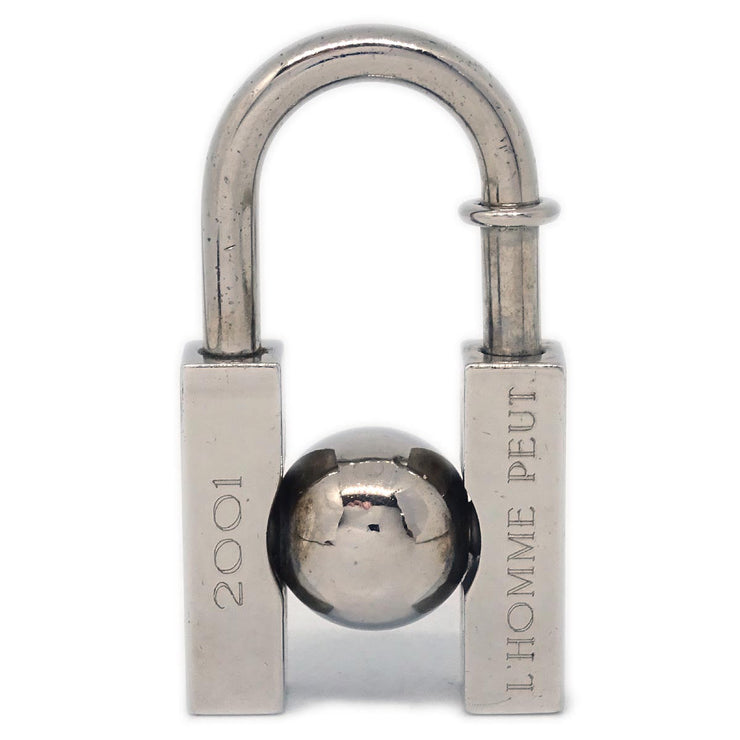 Hermes 2001 Earth Cadena Padlock Silver Small Good