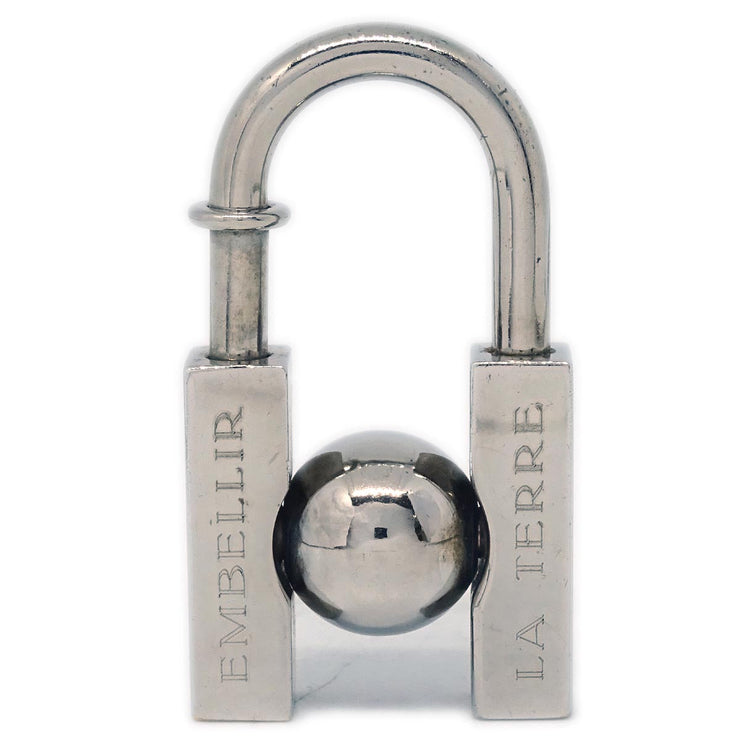 Hermes 2001 Earth Cadena Padlock Silver Small Good
