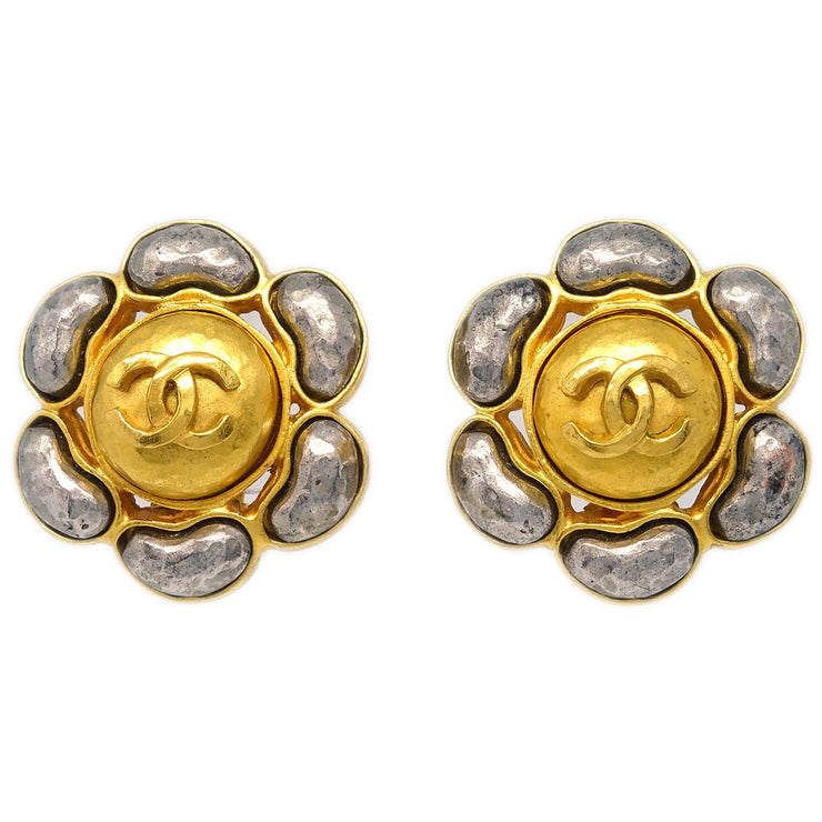 Chanel Earrings Clip-On Gold Silver 97A